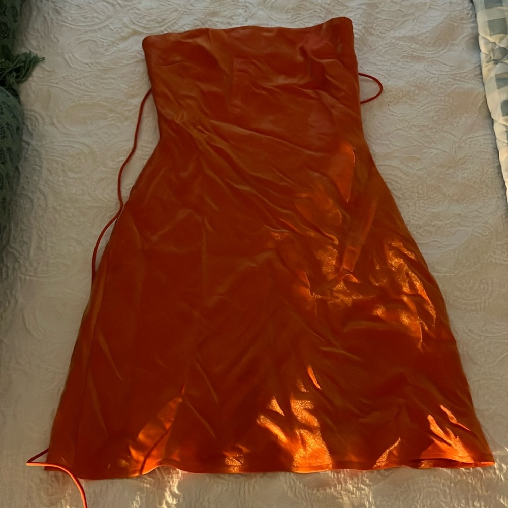 White Fox Boutique Orange Mini Dress